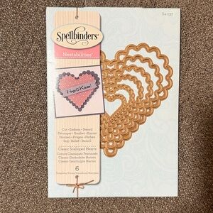 Spellbinders Nestabilities Classic Scalloped Hearts Dies Set of 6